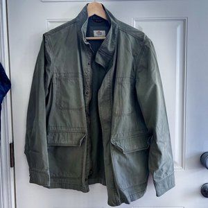 Marine Layer Men's Hoover Utility Jacket - Faded Olive Army Green - Medium